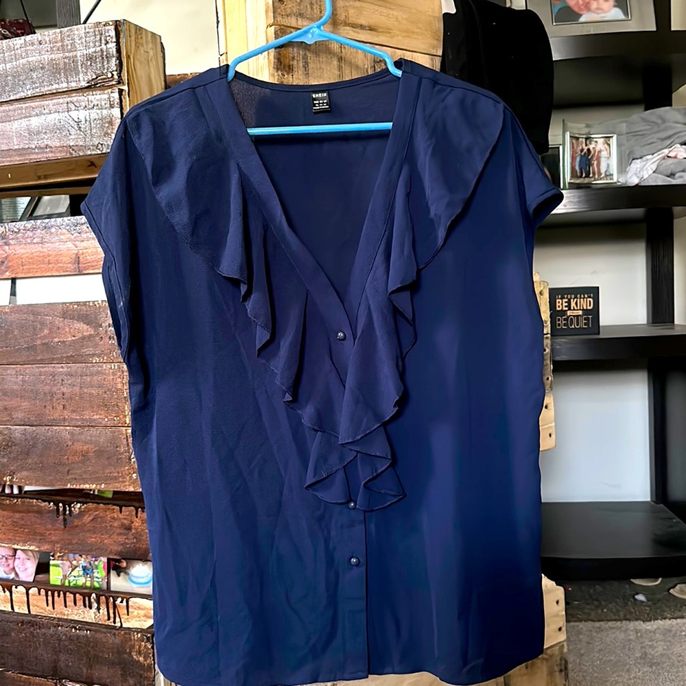 SHEIN navy blouse size X-LARGE